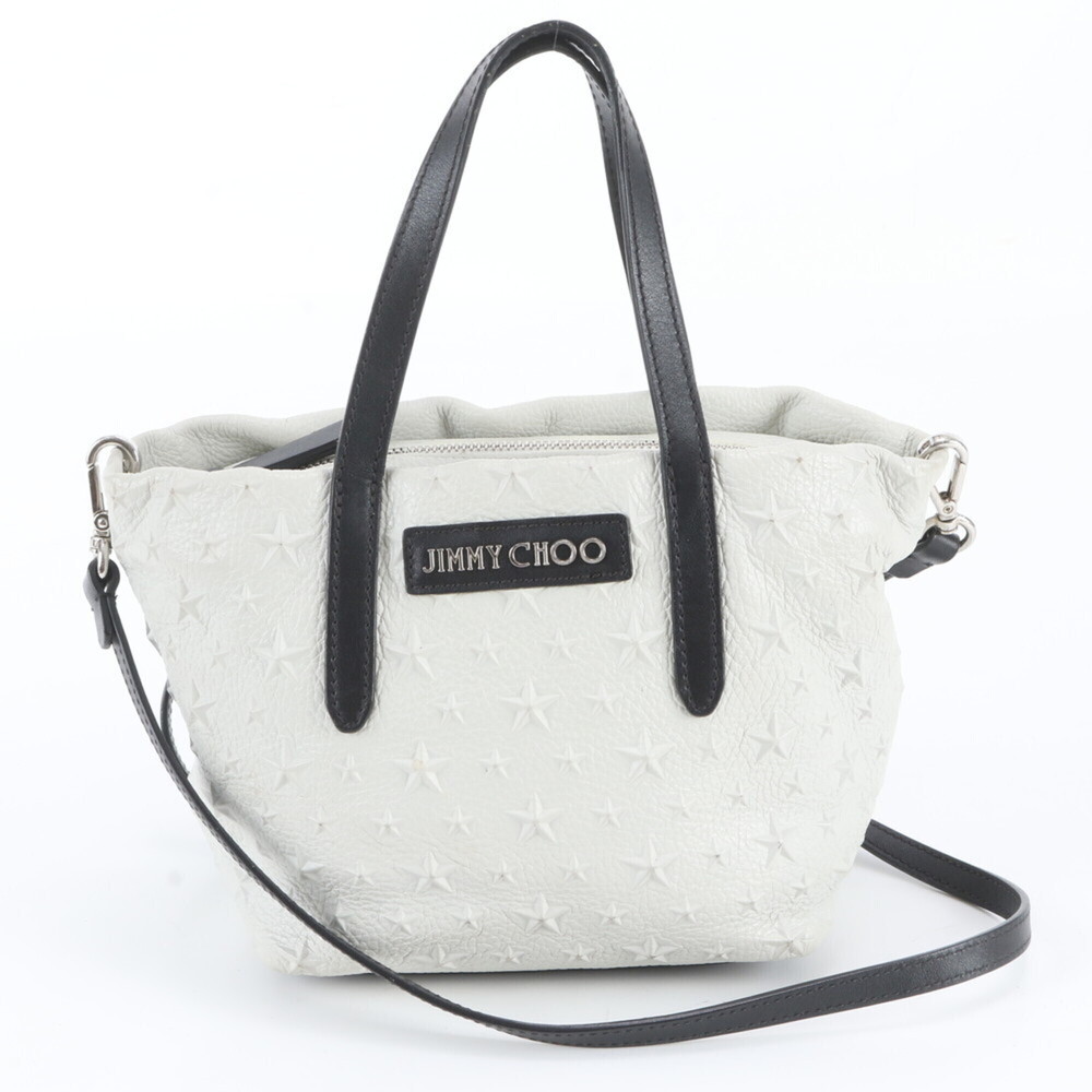 Jimmy Choo Mini Sarah Star Studded Leather 2-Way Shoulder Bag Crossbody Handb...